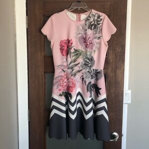 Ted Baker Haiilie Palace Gardens Scalloped Skater Dress